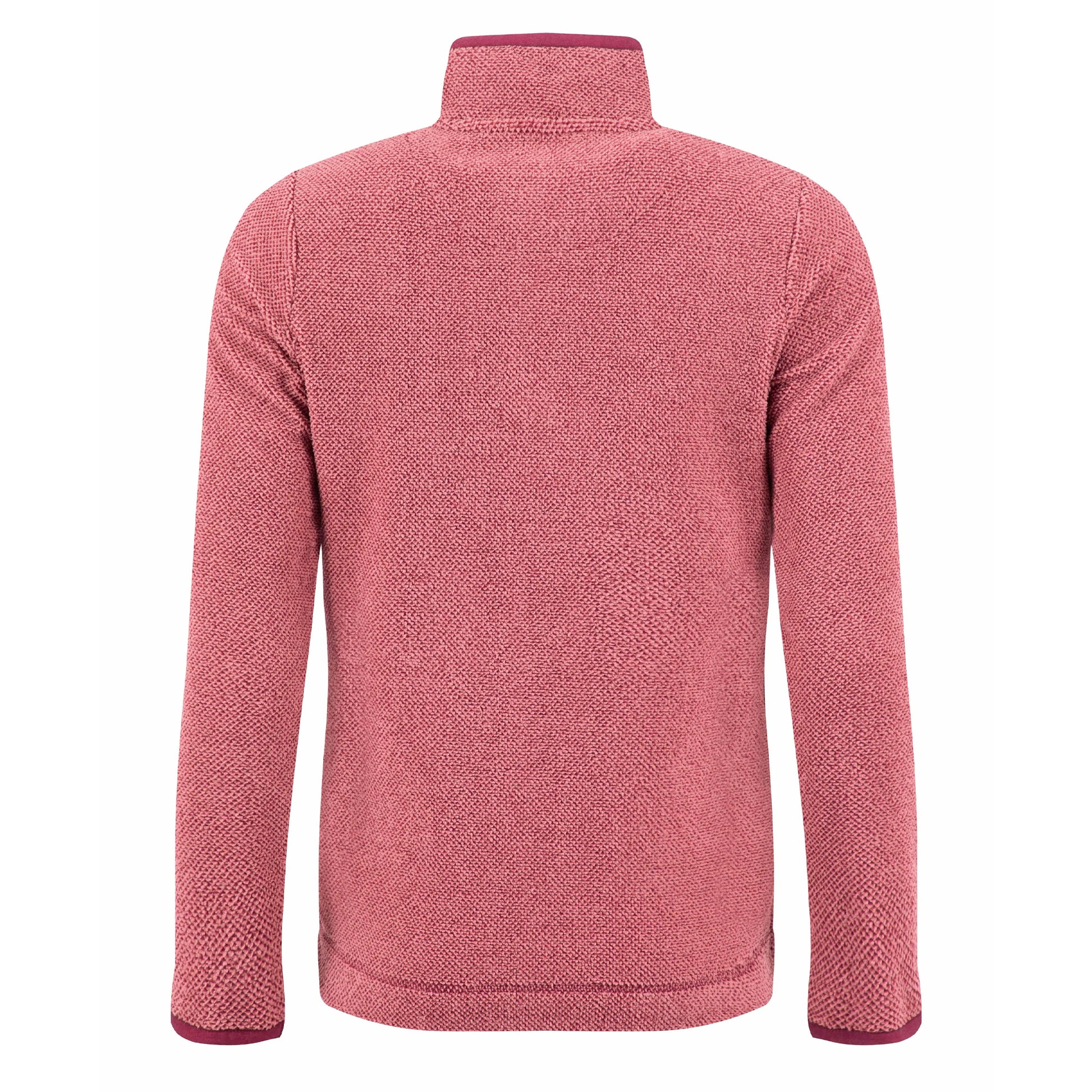 Garnet - Back - Weird Fish Womens-Ladies Sarah Textured Quarter Zip Fleece Top