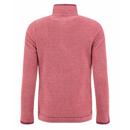 Garnet - Back - Weird Fish Womens-Ladies Sarah Textured Quarter Zip Fleece Top