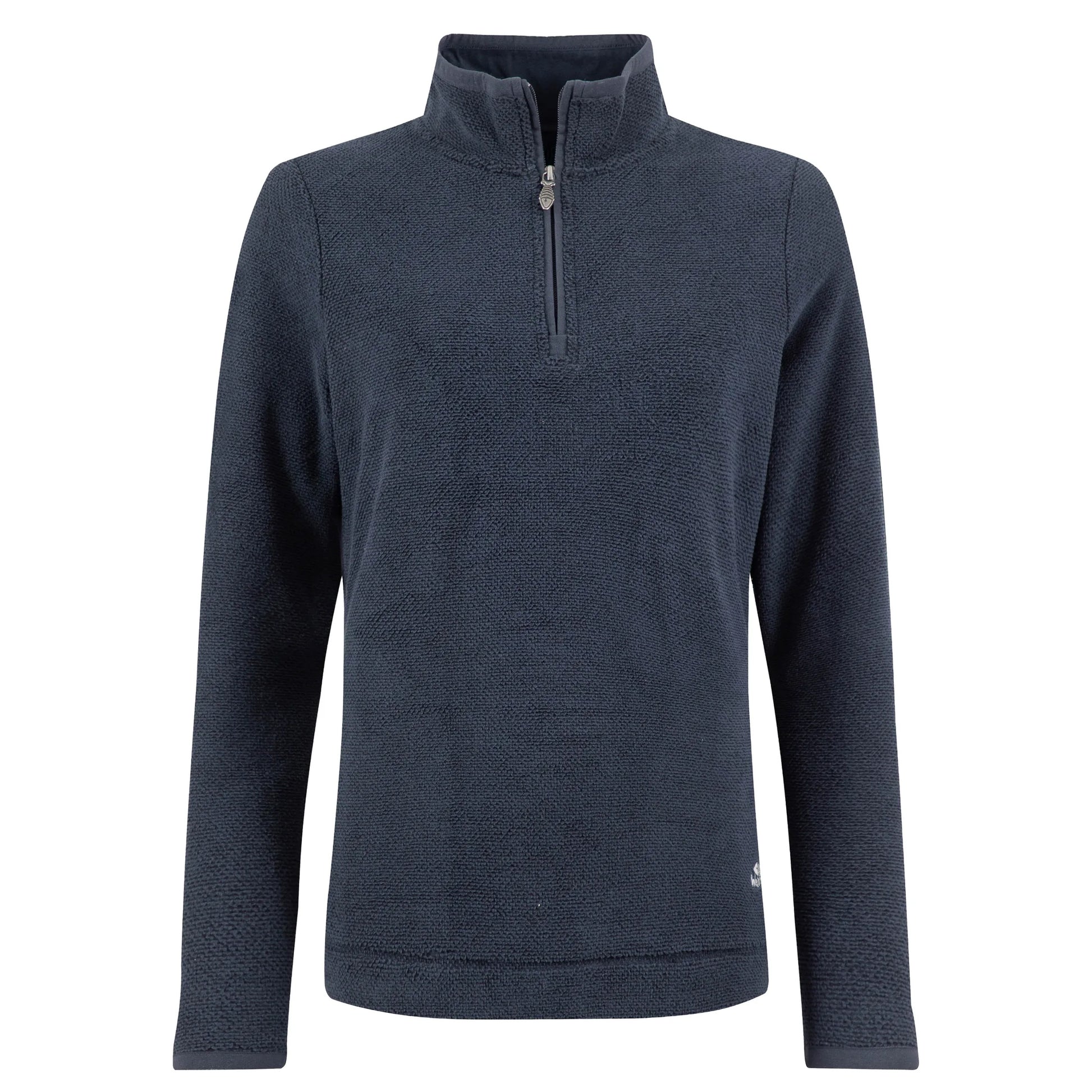 Midnight - Front - Weird Fish Womens-Ladies Sarah Textured Quarter Zip Fleece Top