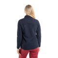 Midnight - Close up - Weird Fish Womens-Ladies Sarah Textured Quarter Zip Fleece Top