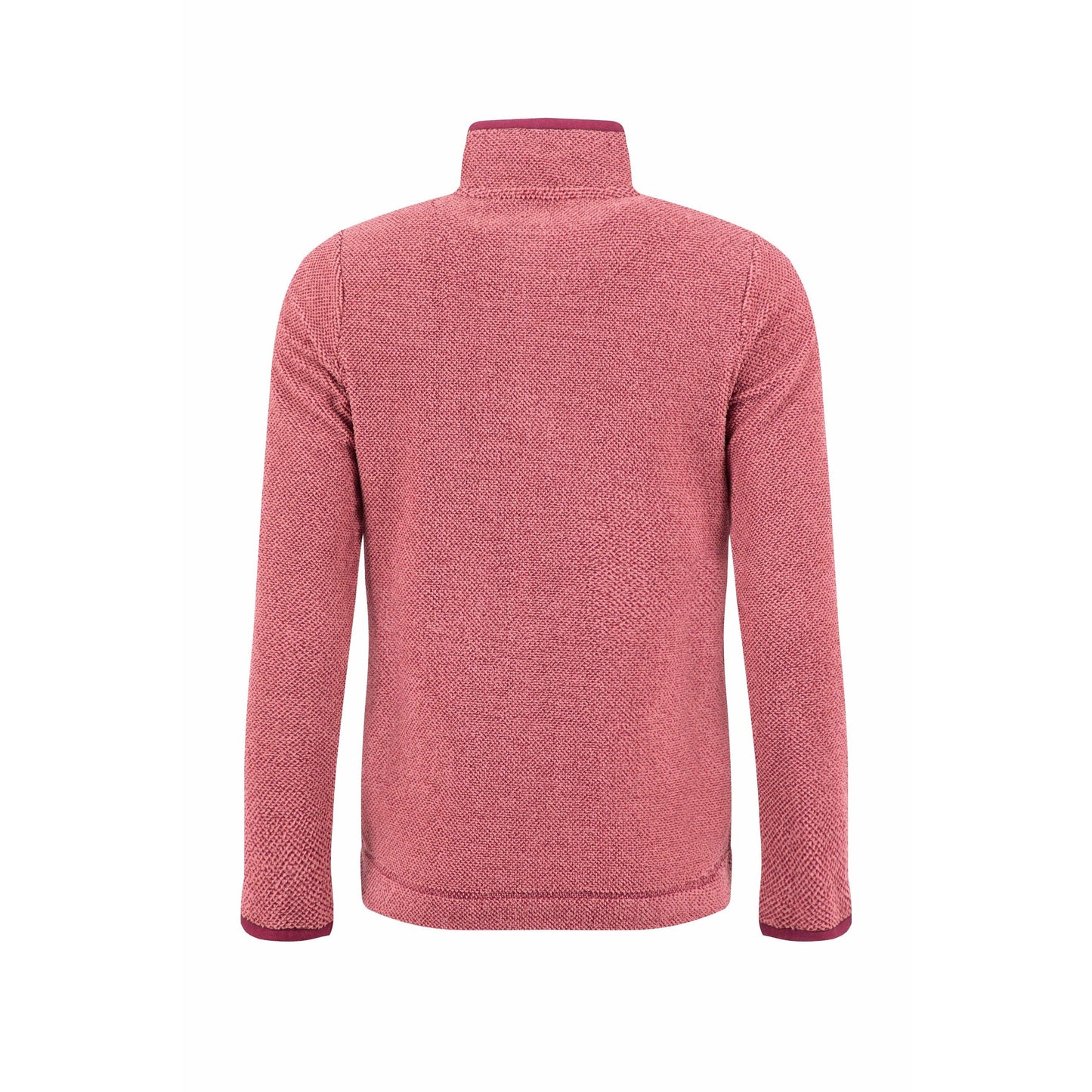 Garnet Red - Back - Weird Fish Womens-Ladies Sarah Textured Quarter Zip Fleece Top