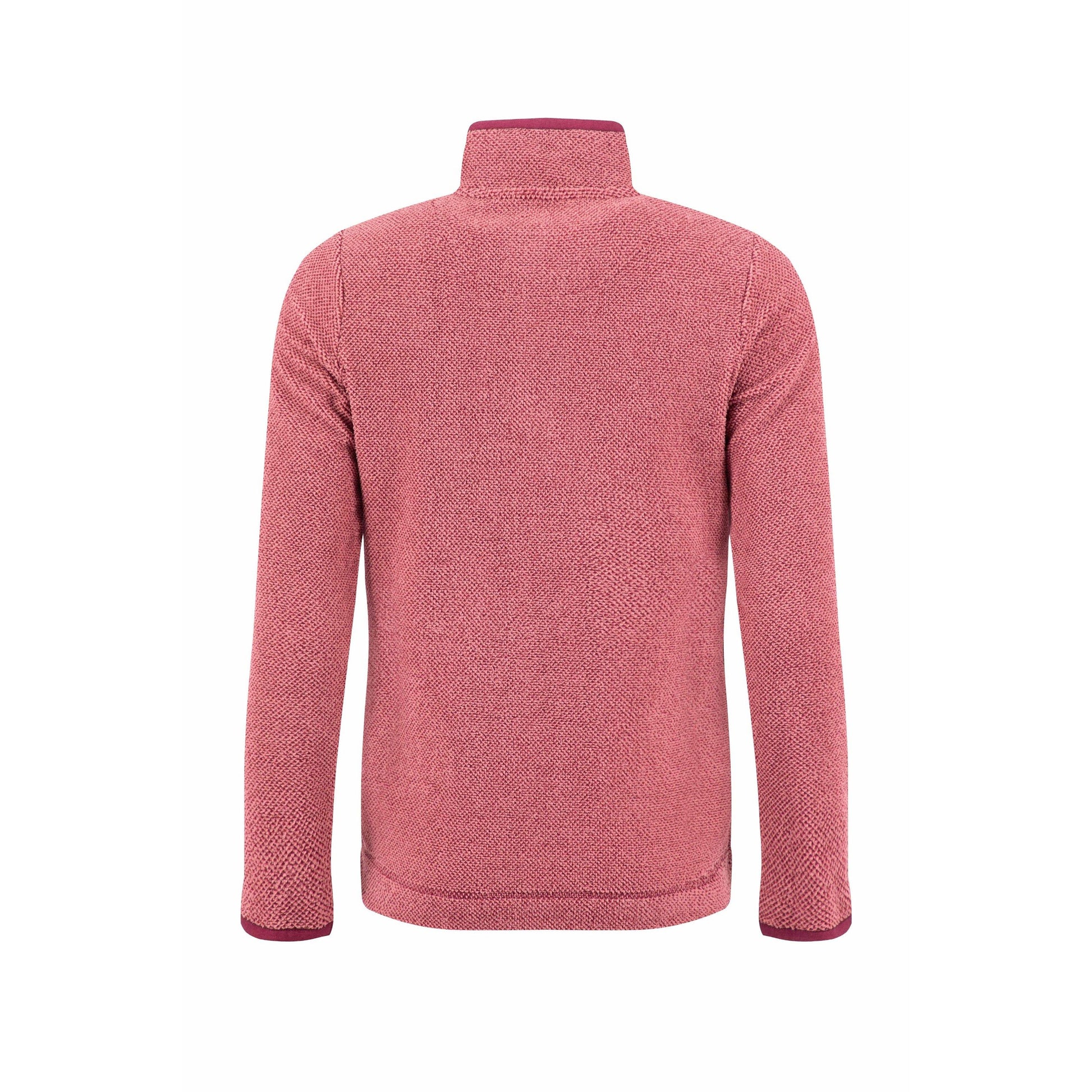 Garnet Red - Back - Weird Fish Womens-Ladies Sarah Textured Quarter Zip Fleece Top