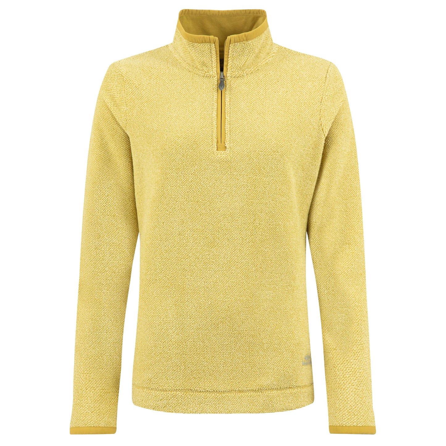 Antique Moss - Front - Weird Fish Womens-Ladies Sarah Textured Quarter Zip Fleece Top