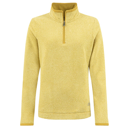 Antique Moss - Front - Weird Fish Womens-Ladies Sarah Textured Quarter Zip Fleece Top