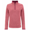 Garnet - Front - Weird Fish Womens-Ladies Sarah Textured Quarter Zip Fleece Top