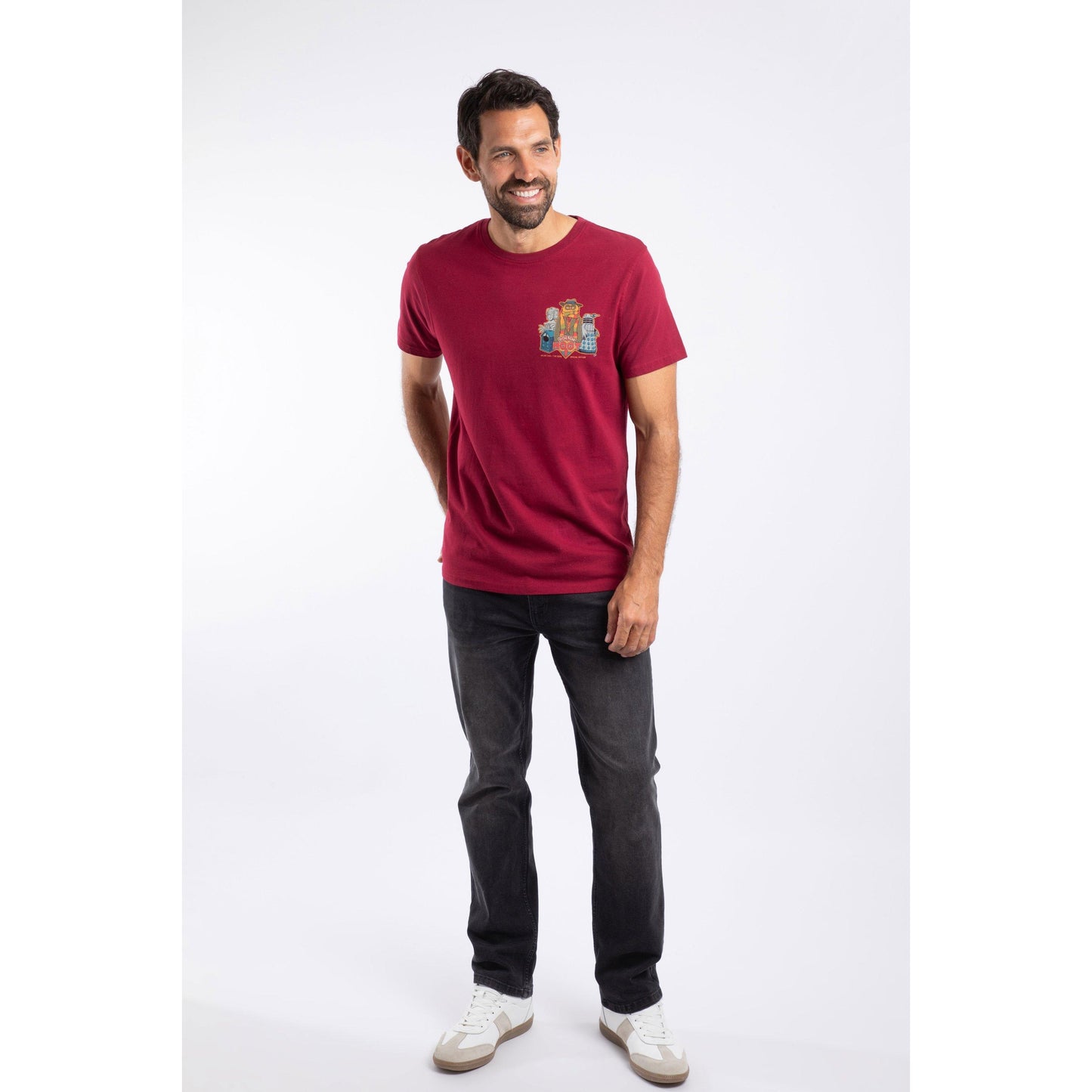 Garnet Red - Pack Shot - Weird Fish Mens Doctor Hoot Back Print T-Shirt