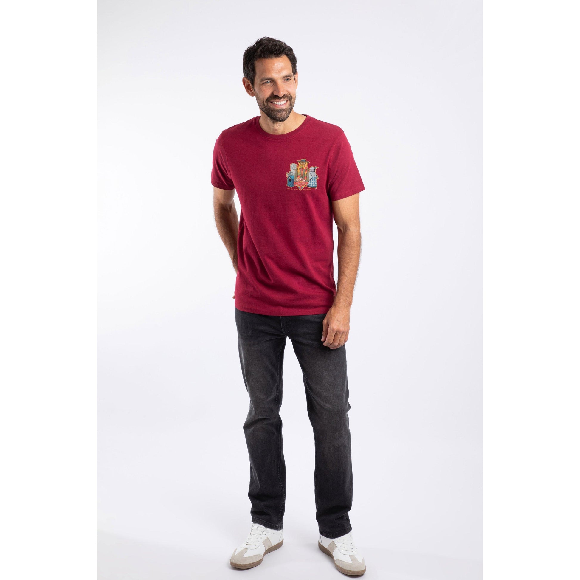 Garnet Red - Pack Shot - Weird Fish Mens Doctor Hoot Back Print T-Shirt