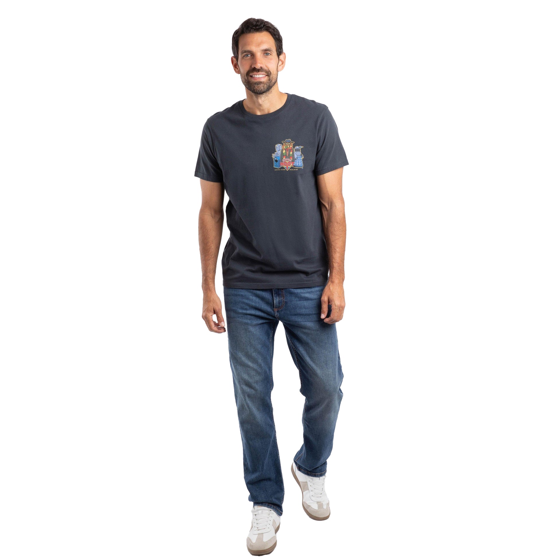 Navy - Lifestyle - Weird Fish Mens Doctor Hoot Back Print T-Shirt