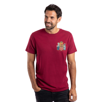 Garnet - Front - Weird Fish Mens Doctor Hoot Back Print T-Shirt