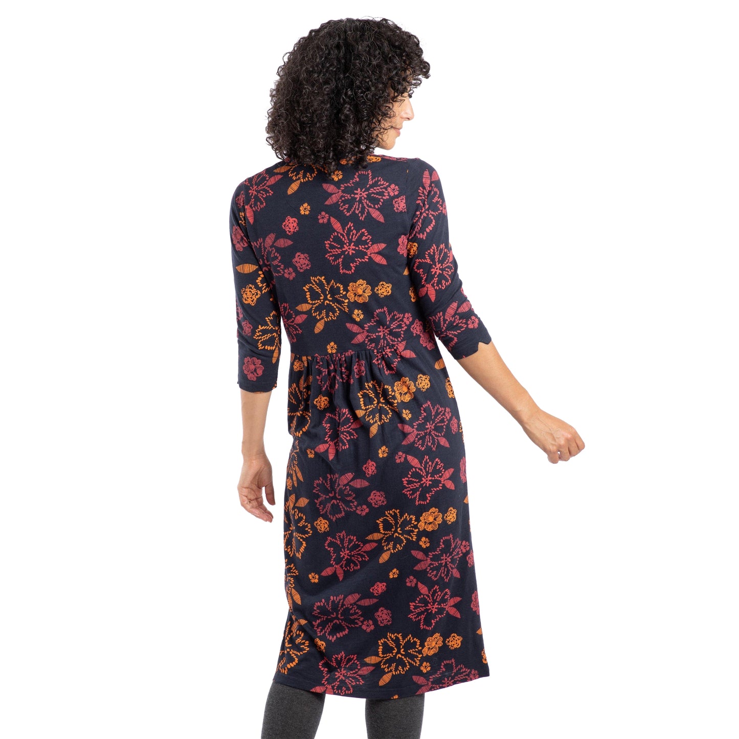 Nightshade - Back - Weird Fish Womens-Ladies Isolde Printed Jersey Midi Dress