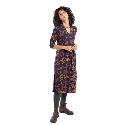 Nightshade - Lifestyle - Weird Fish Womens-Ladies Isolde Printed Jersey Midi Dress