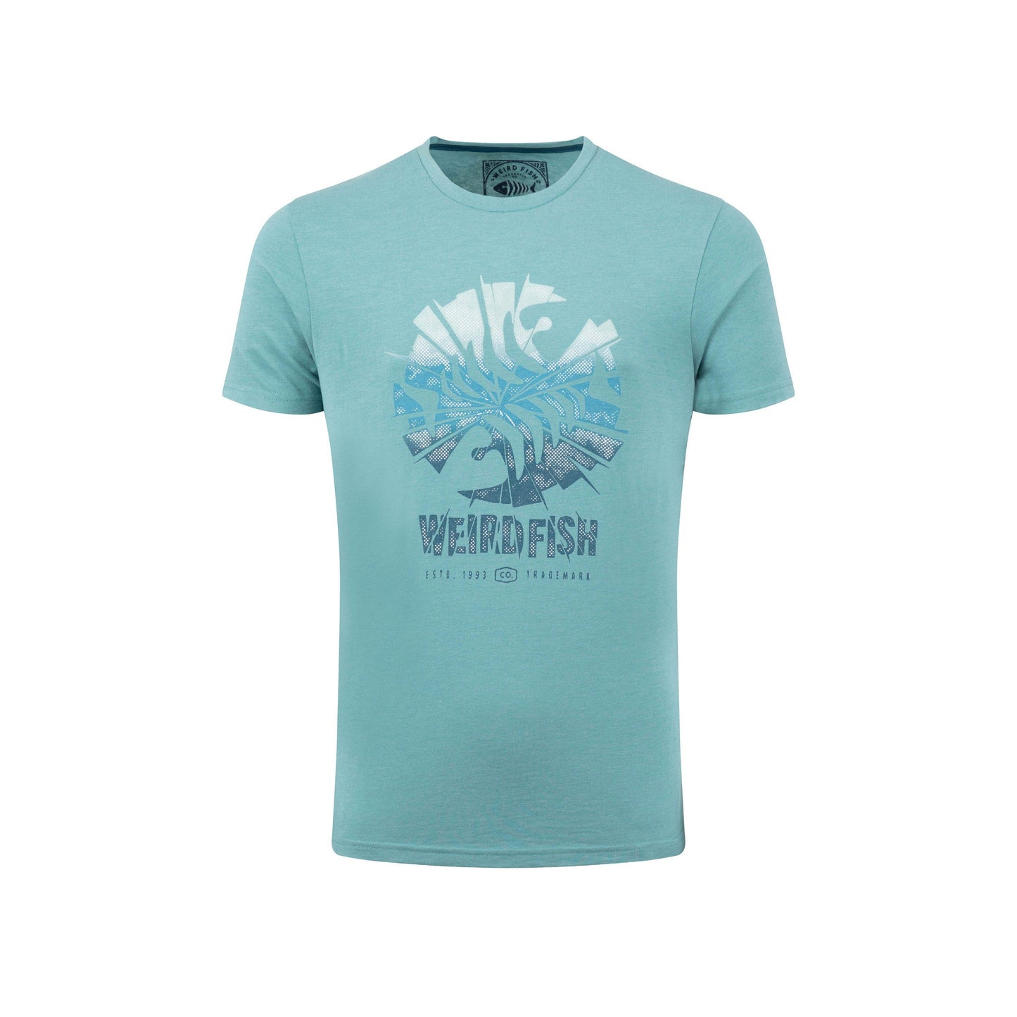 Blue - Front - Weird Fish Mens Shatter Graphic Print T-Shirt
