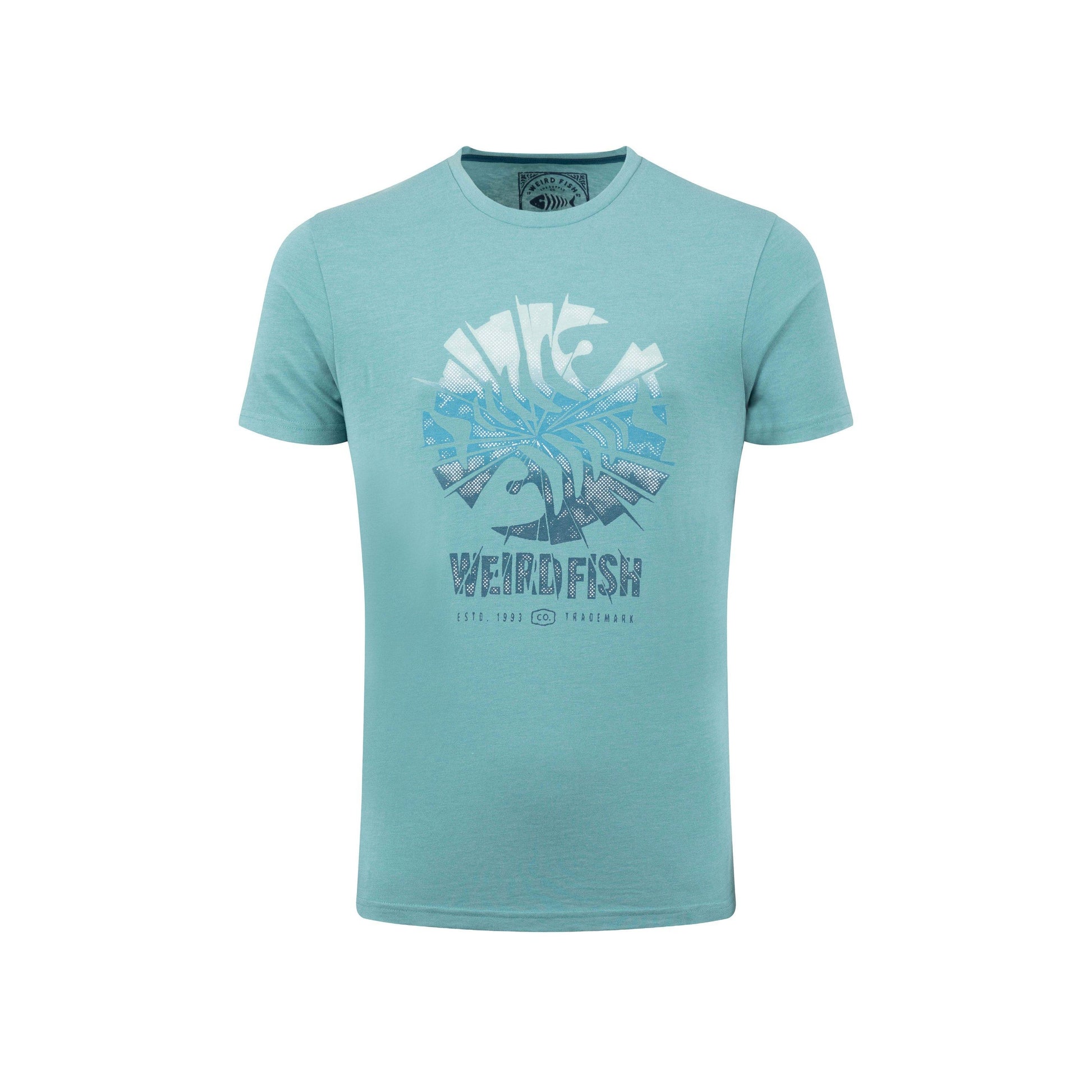 Blue - Front - Weird Fish Mens Shatter Graphic Print T-Shirt