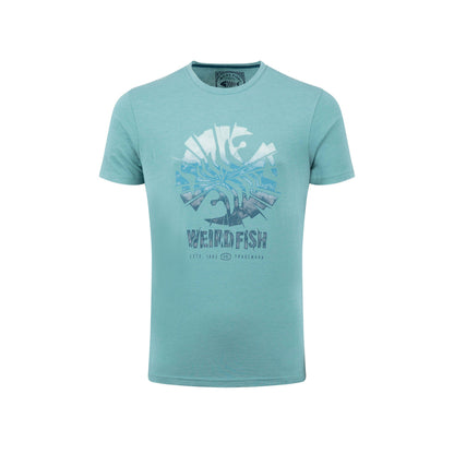 Blue - Front - Weird Fish Mens Shatter Graphic Print T-Shirt