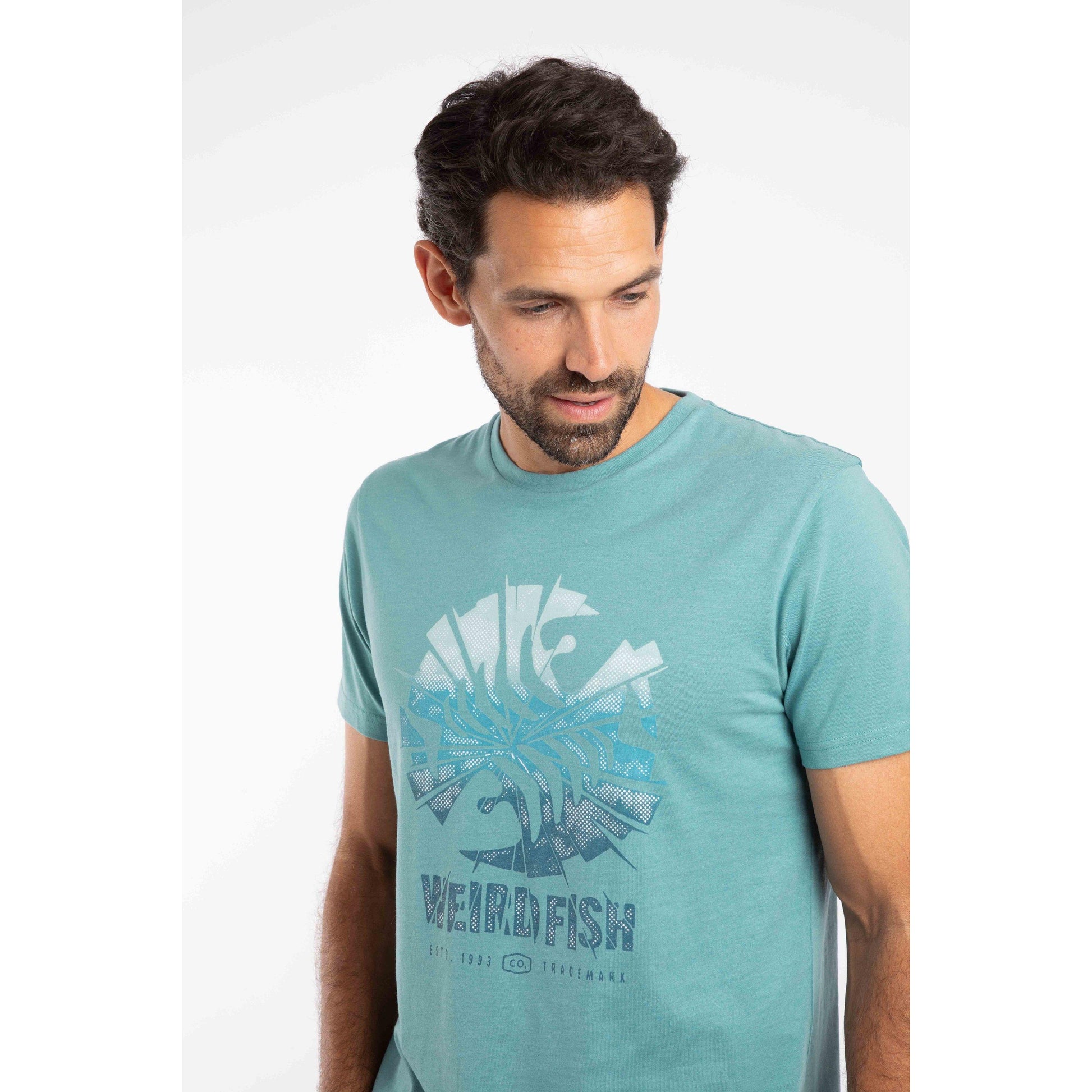 Blue - Side - Weird Fish Mens Shatter Graphic Print T-Shirt