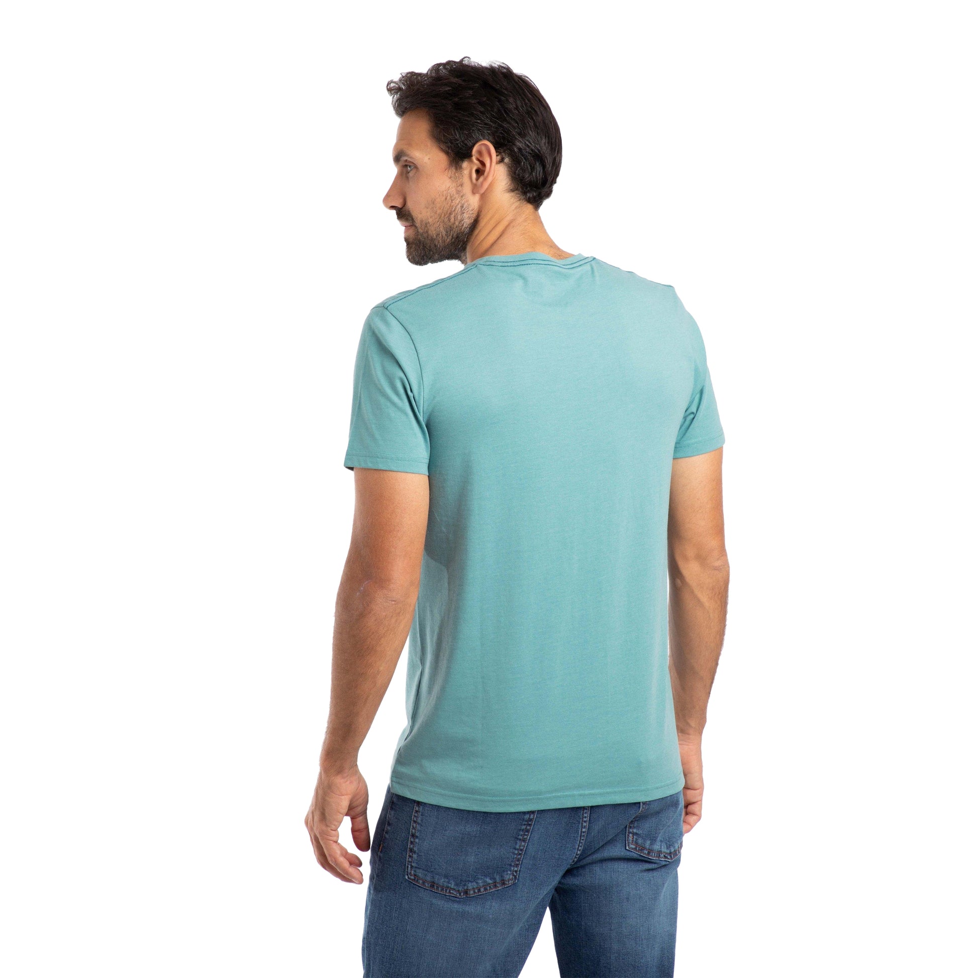 Smoke Blue - Back - Weird Fish Mens Shatter Graphic Print T-Shirt