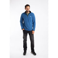 Blue Sapphire - Side - Weird Fish Mens Errill Textured Quarter Zip Fleece Top
