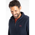 Midnight - Lifestyle - Weird Fish Mens Errill Textured Quarter Zip Fleece Top