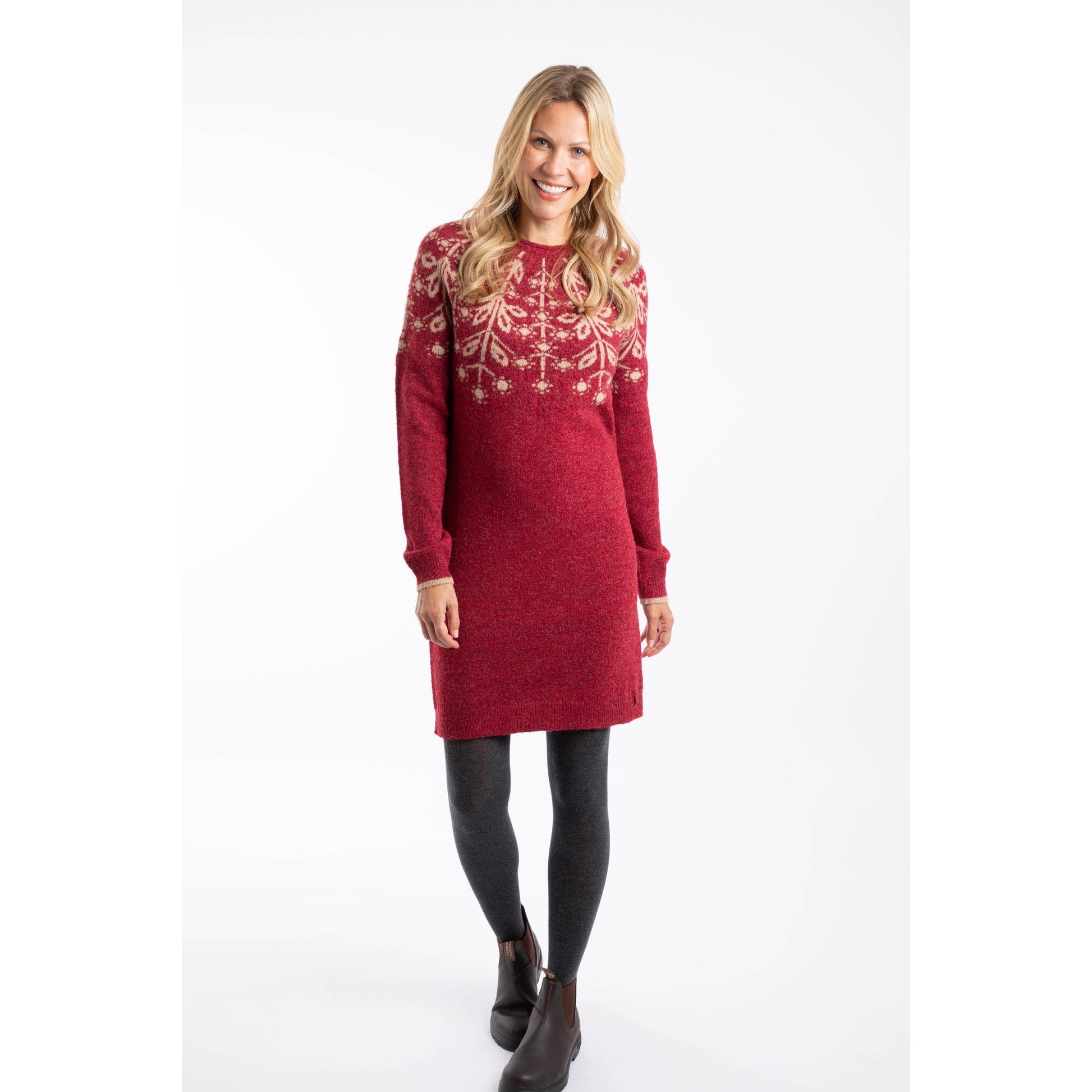 Rhubarb - Lifestyle - Weird Fish Womens-Ladies Blakely Fair Isle Knitted Dress