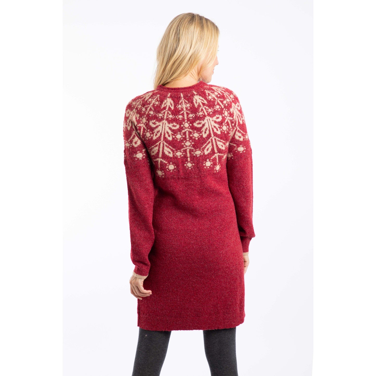 Rhubarb - Pack Shot - Weird Fish Womens-Ladies Blakely Fair Isle Knitted Dress