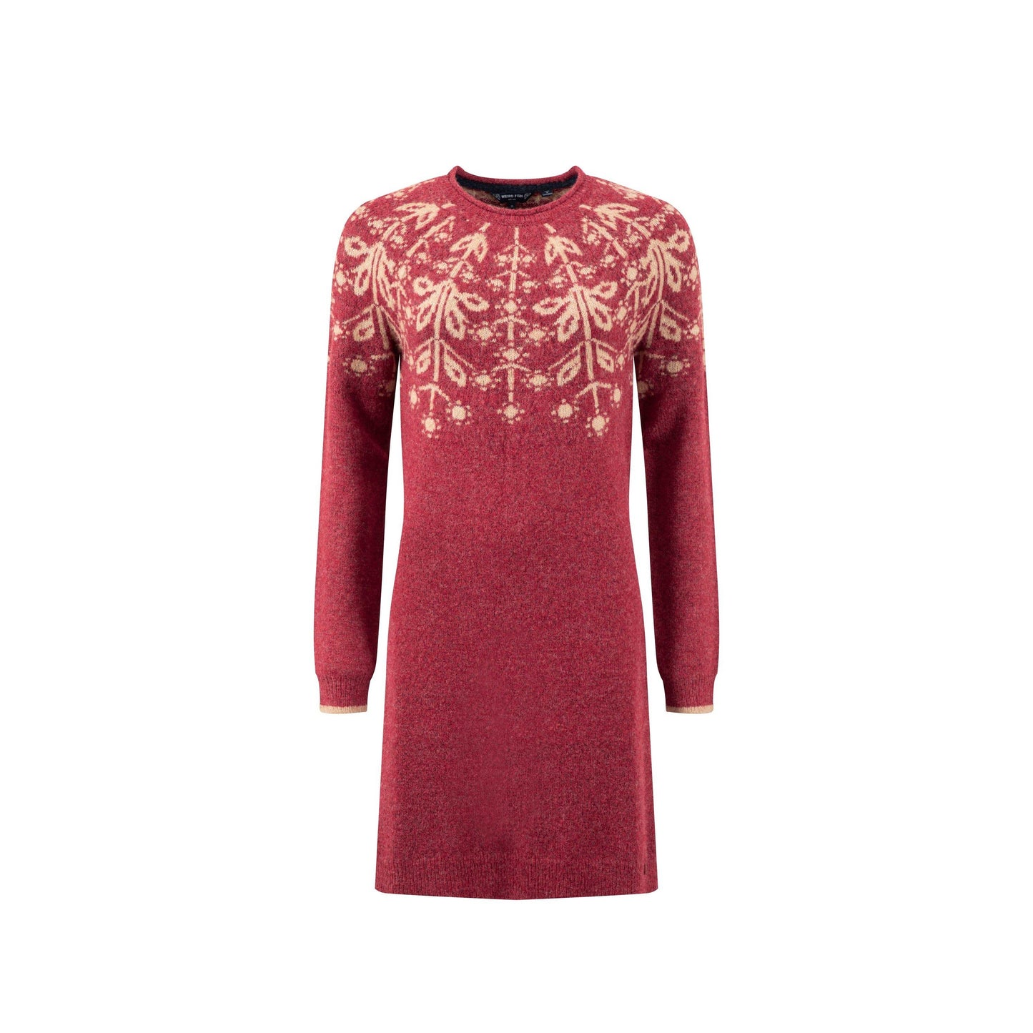Rhubarb - Front - Weird Fish Womens-Ladies Blakely Fair Isle Knitted Dress