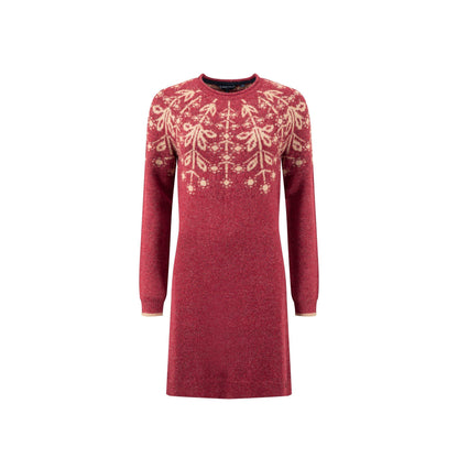 Rhubarb - Front - Weird Fish Womens-Ladies Blakely Fair Isle Knitted Dress