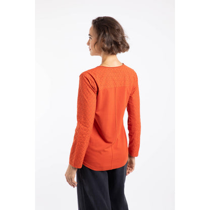 Rust Orange - Lifestyle - Weird Fish Womens-Ladies Topia Broderie Top