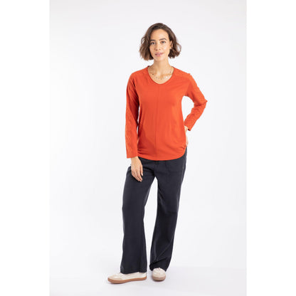 Rust Orange - Pack Shot - Weird Fish Womens-Ladies Topia Broderie Top