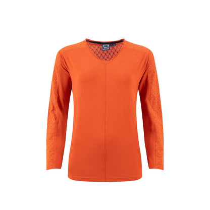 Rust Orange - Front - Weird Fish Womens-Ladies Topia Broderie Top
