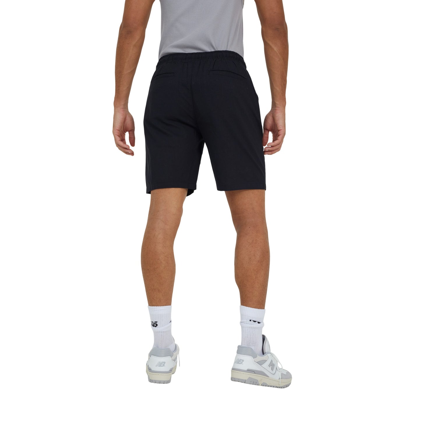 Black - Back - Brave Soul Mens Recycled Cotton Shorts