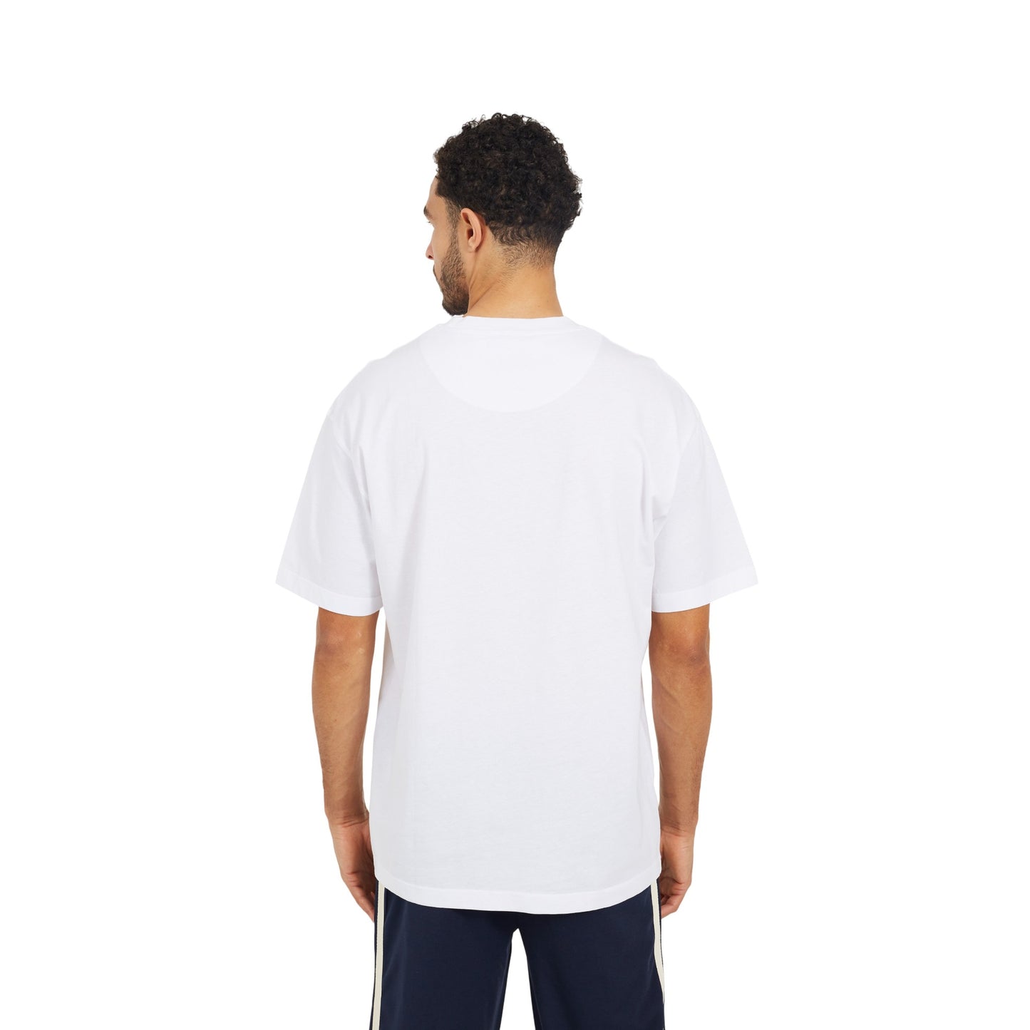 Off White - Back - Brave Soul Mens Crew Neck Relaxed Fit T-Shirt