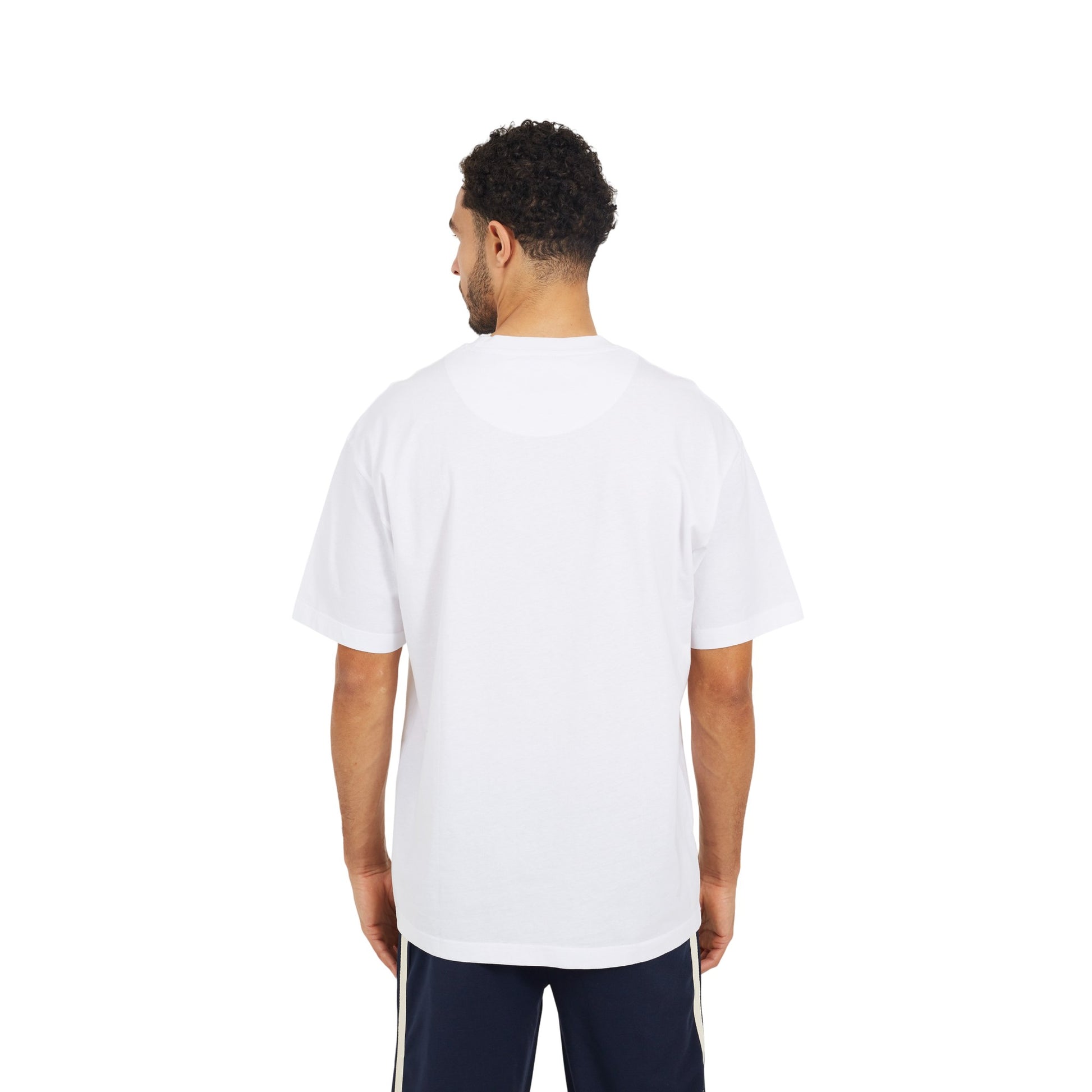 Off White - Back - Brave Soul Mens Crew Neck Relaxed Fit T-Shirt