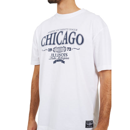 Off White - Side - Brave Soul Mens Crew Neck Relaxed Fit T-Shirt