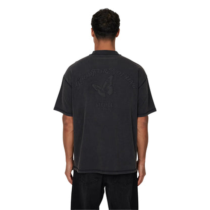 Black - Back - Good For Nothing Mens Floating Oversized T-Shirt