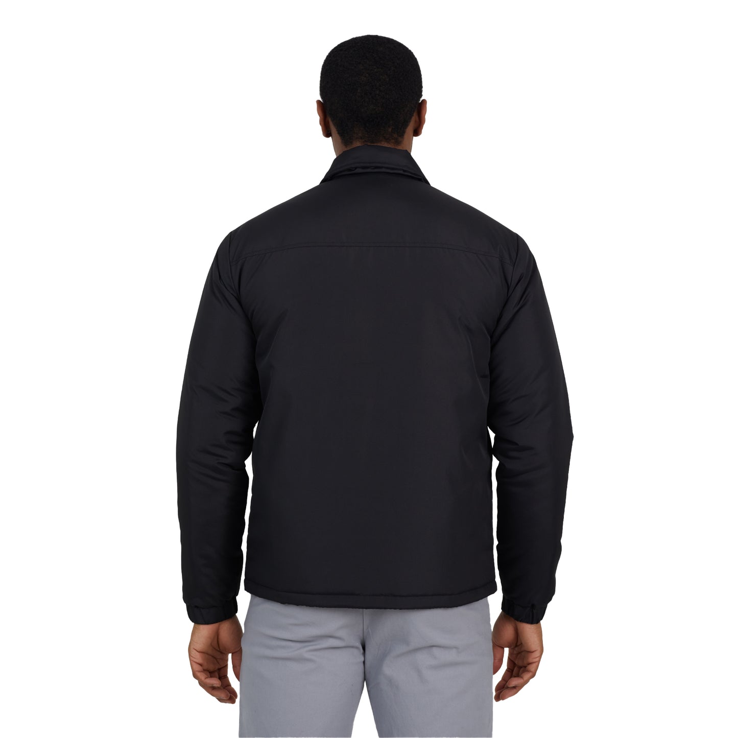 Black - Back - Brave Soul Mens Padded Coach Jacket