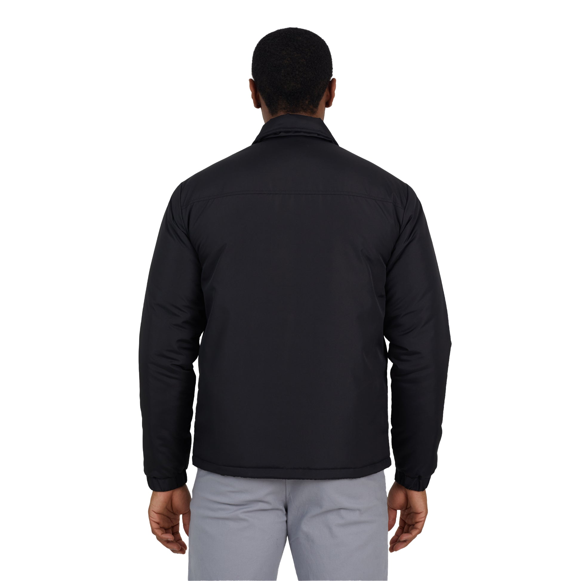Black - Back - Brave Soul Mens Padded Coach Jacket