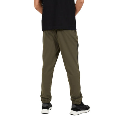 Khaki - Back - Brave Soul Mens Tech Zip Detail Trousers