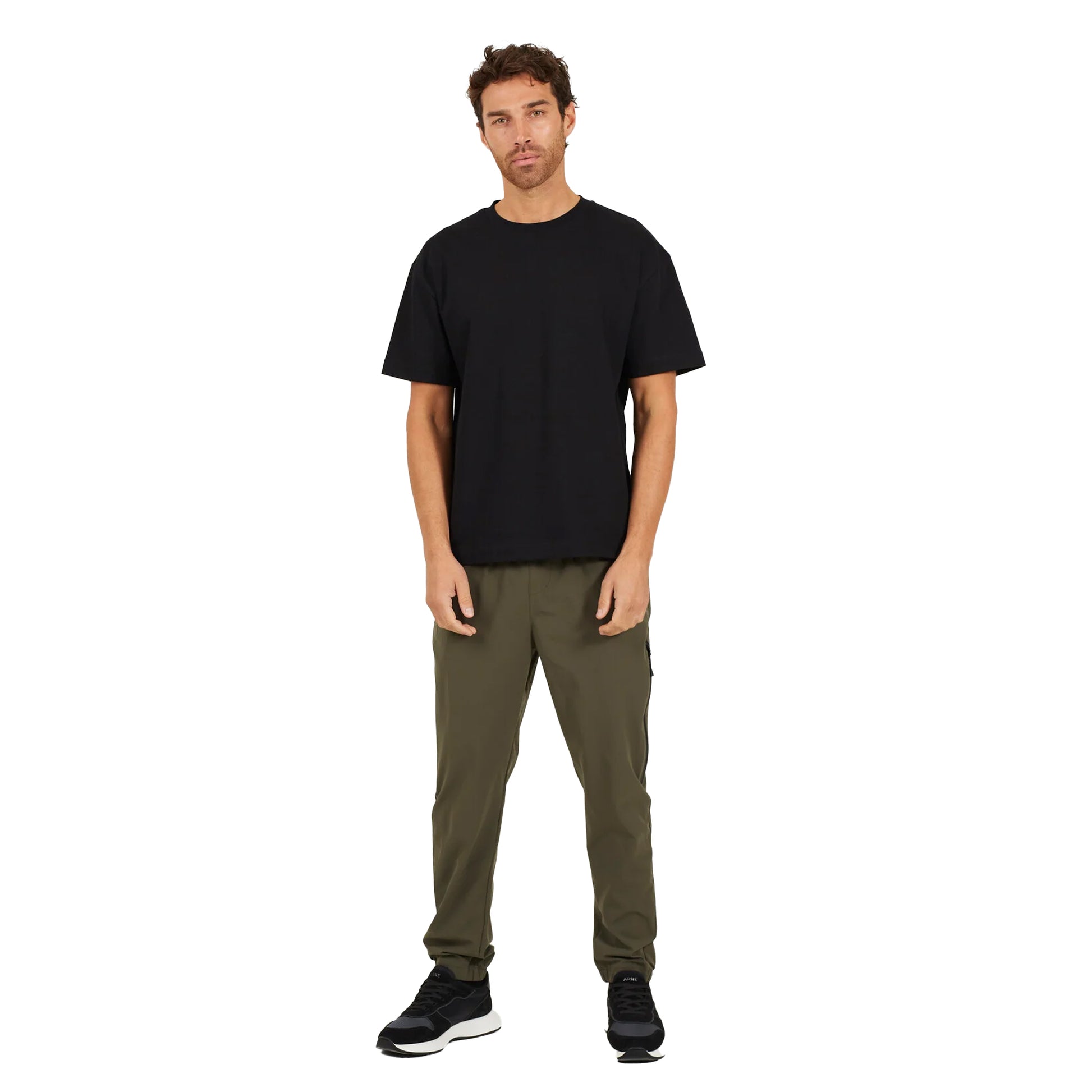 Khaki - Lifestyle - Brave Soul Mens Tech Zip Detail Trousers