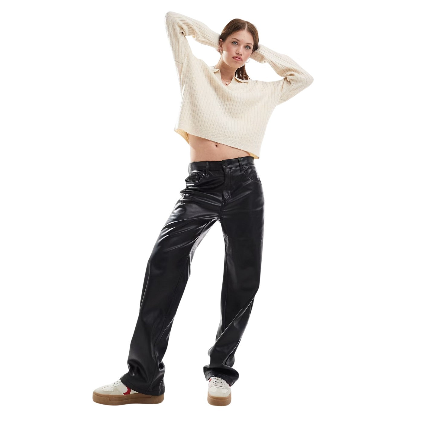 Cream - Lifestyle - Brave Soul Womens-Ladies Ribbed Polo Neck Jumper