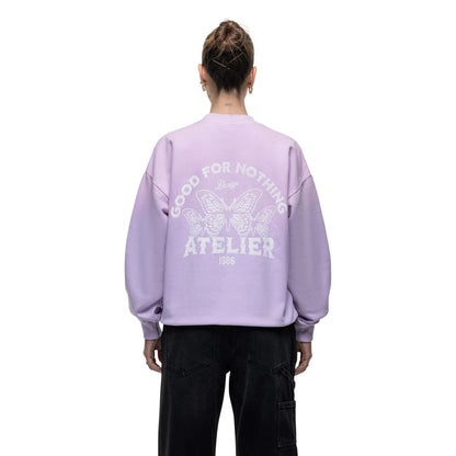 Lilac - Back - Good For Nothing Womens-Ladies Sweatshirt