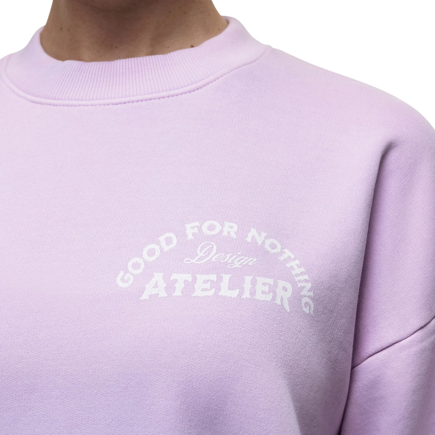 Lilac - Side - Good For Nothing Womens-Ladies Sweatshirt