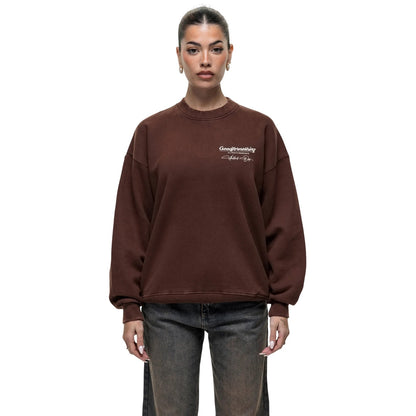 Brown - Front - Good For Nothing Womens-Ladies Cult Regular Sweatshirt