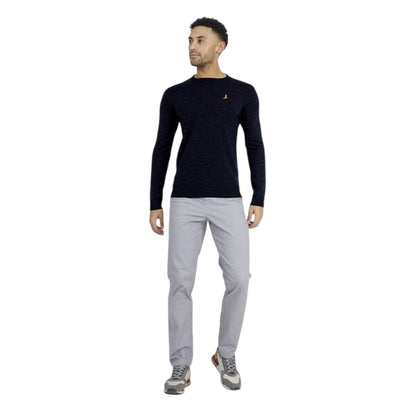 Midnight Navy - Lifestyle - Brave Soul Mens Flat Knit Crew Neck Jumper