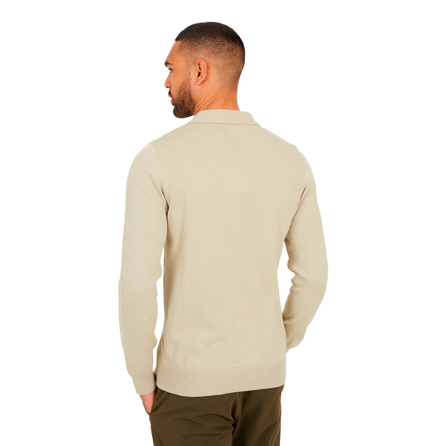 Barley - Back - Brave Soul Mens Dillinger Knitted Long-Sleeved Jumper