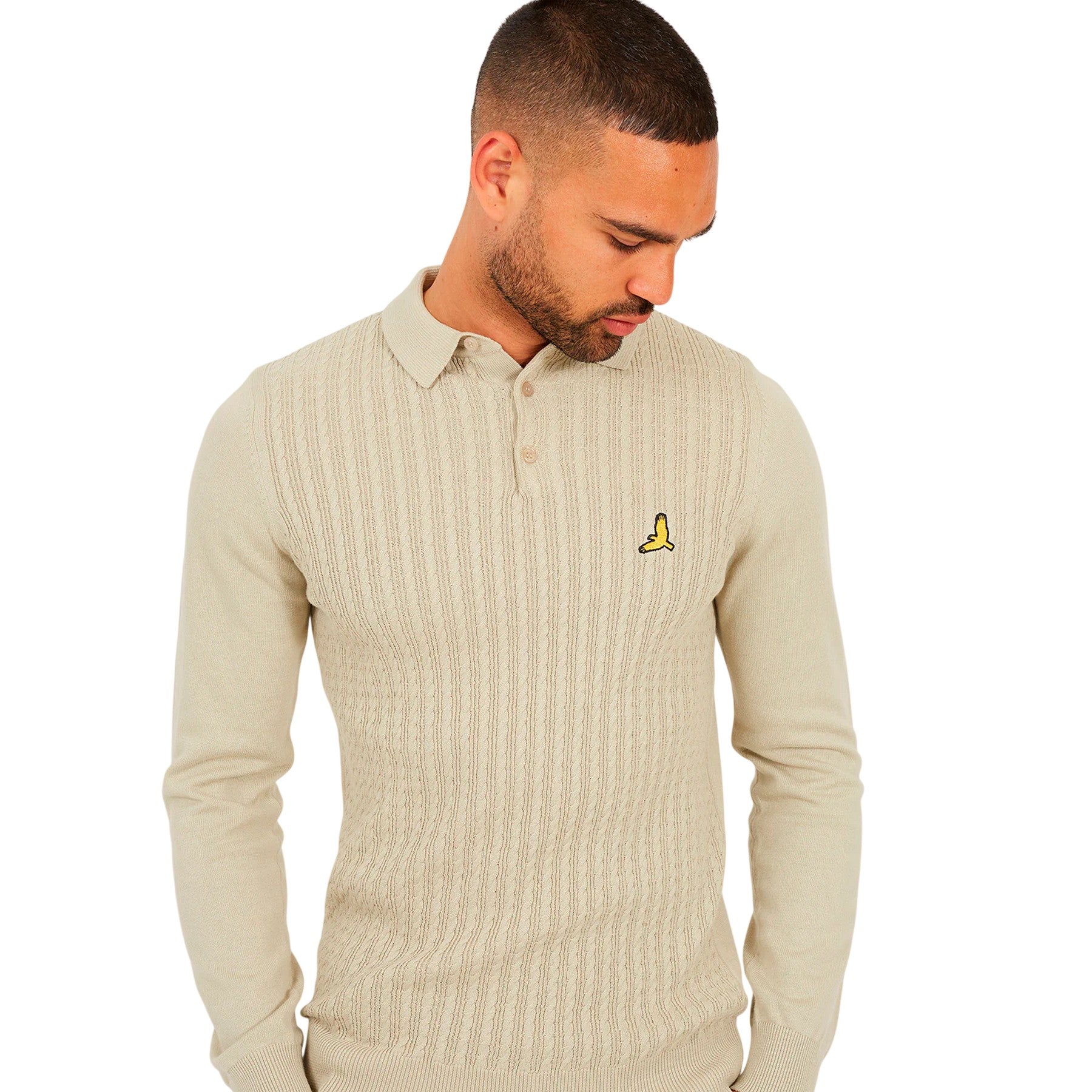 Barley - Side - Brave Soul Mens Dillinger Knitted Long-Sleeved Jumper