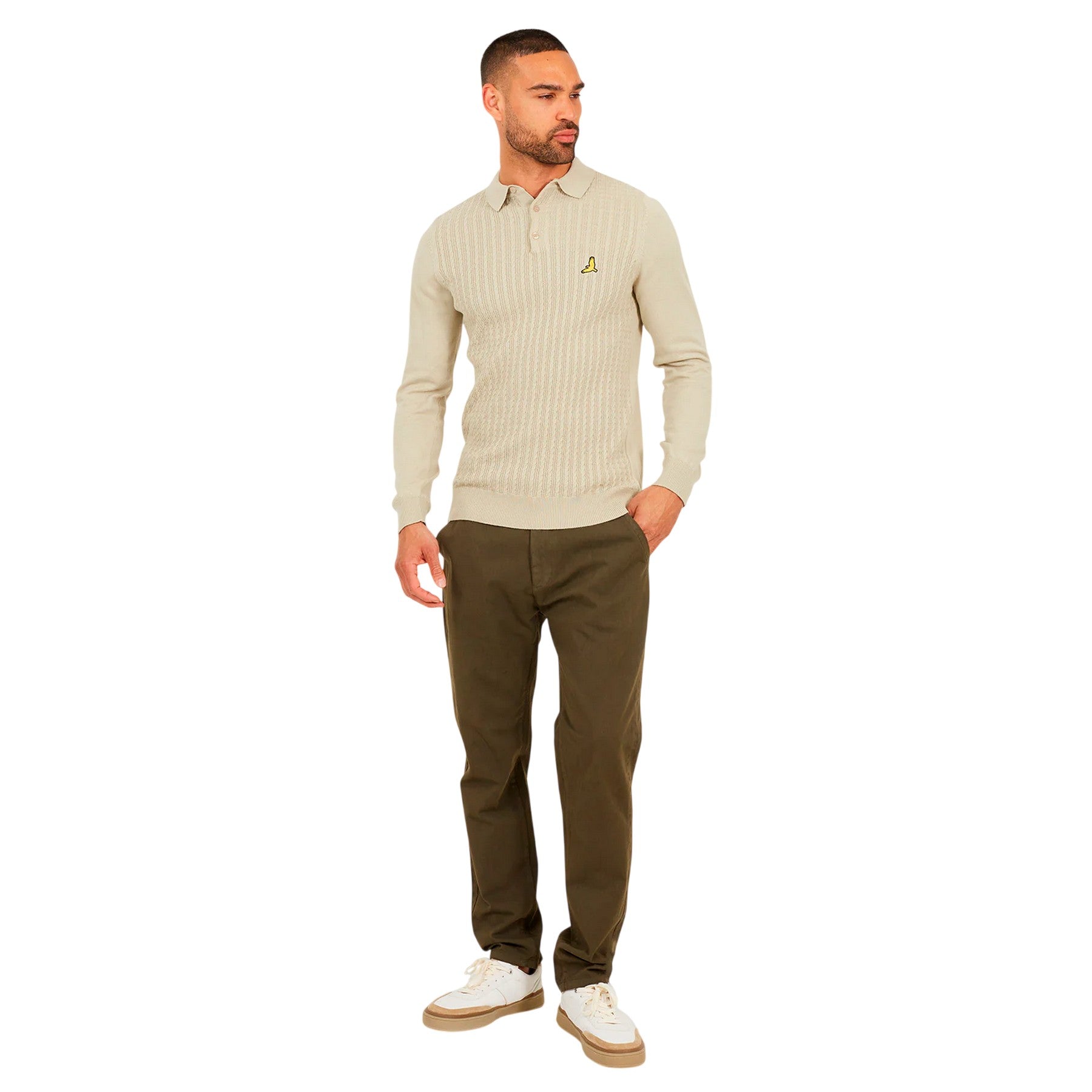 Barley - Lifestyle - Brave Soul Mens Dillinger Knitted Long-Sleeved Jumper