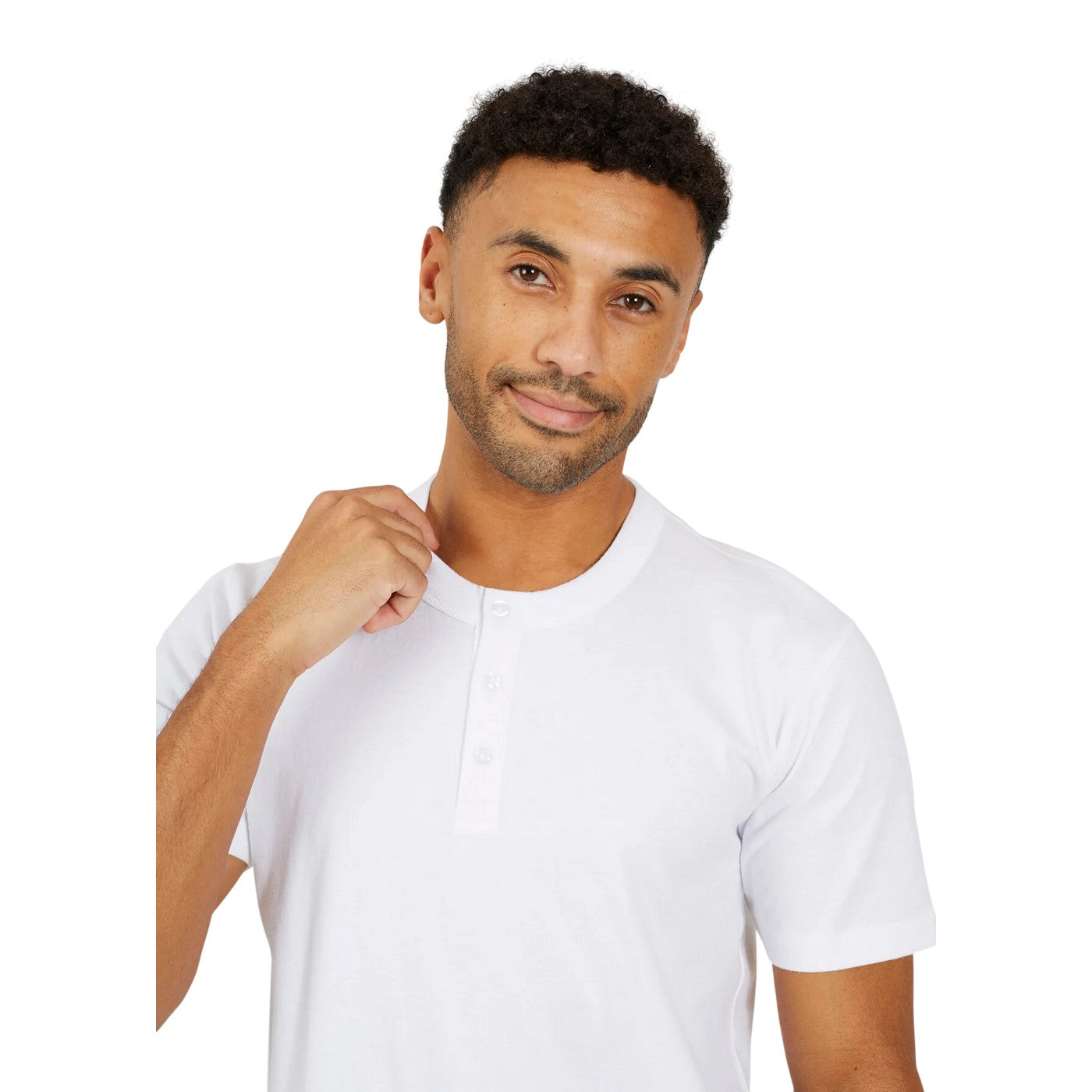 Optic White - Back - Brave Soul Mens Short-Sleeved Polo Shirt