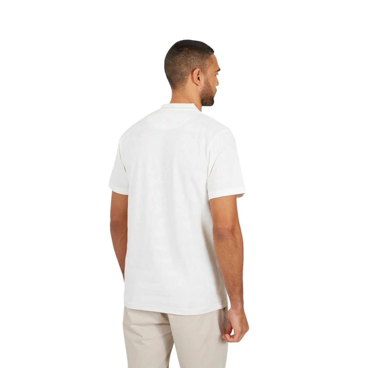 Off White - Back - Brave Soul Mens Polo Shirt