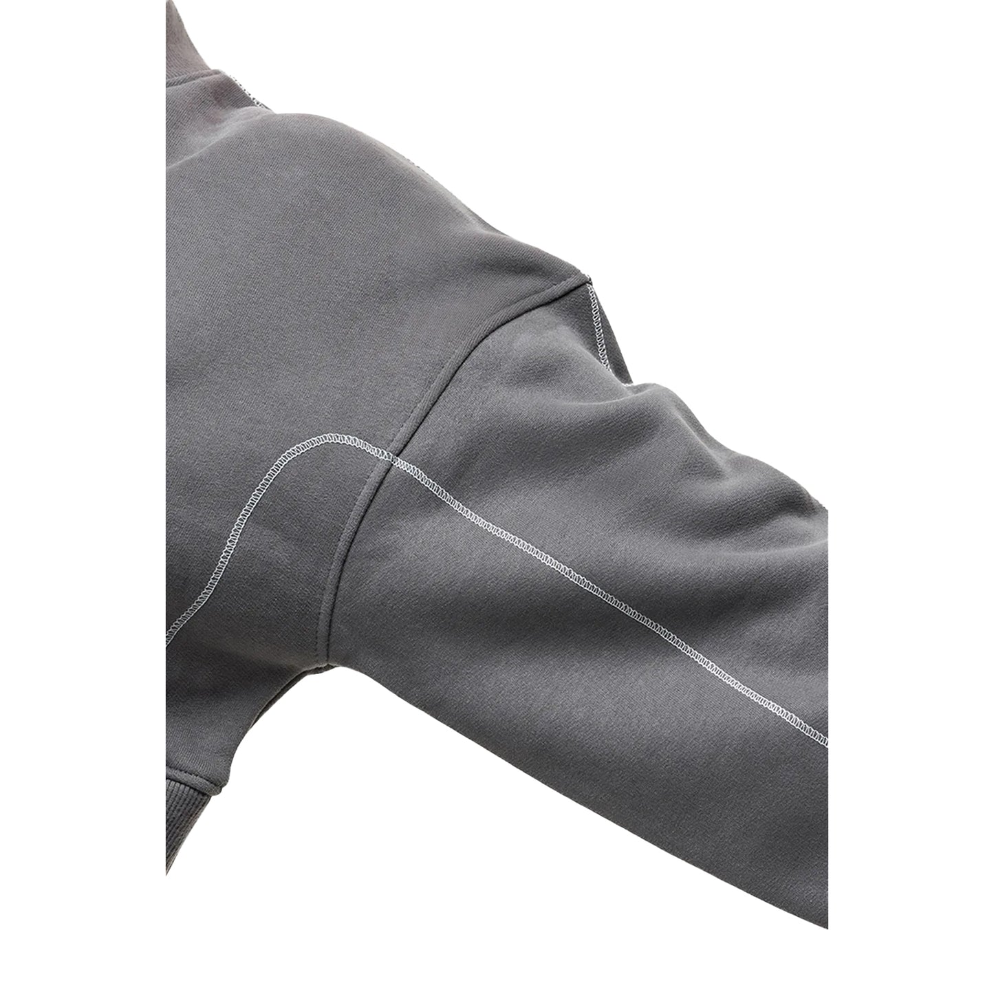 Gunmetal - Side - Brave Soul Womens-Ladies Atelier Cropped Sweatshirt