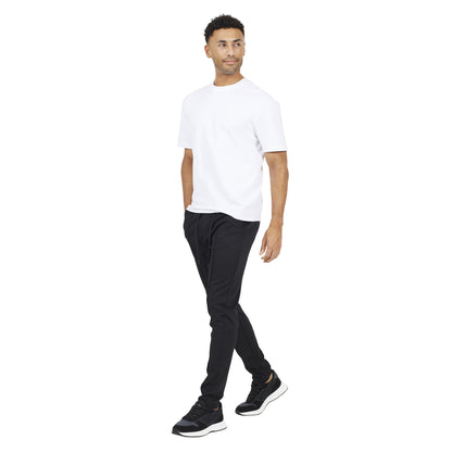 Jet Black - Side - Brave Soul Mens Open Hem Joggers